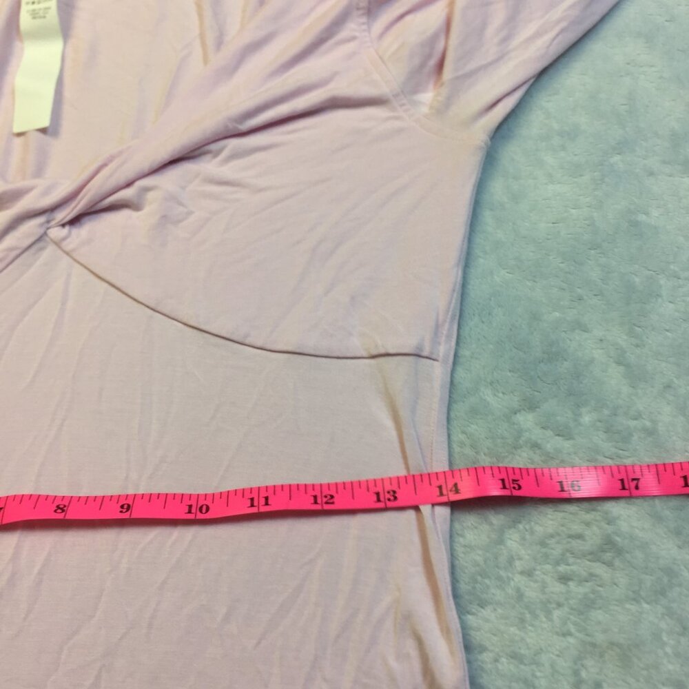 Lululemon Shirt Top Sz M Woman Pink Modal Silk Blend V-Neck Long Sleeve Athletic - Picture 12 of 14